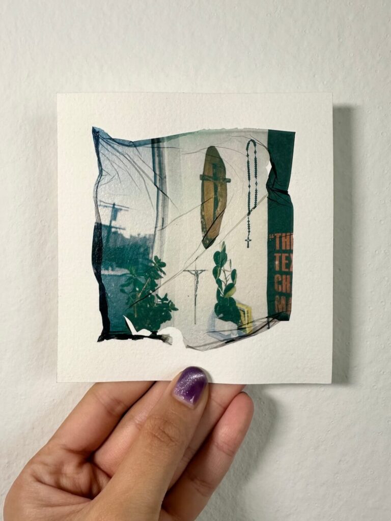 polaroid emulsion on paper